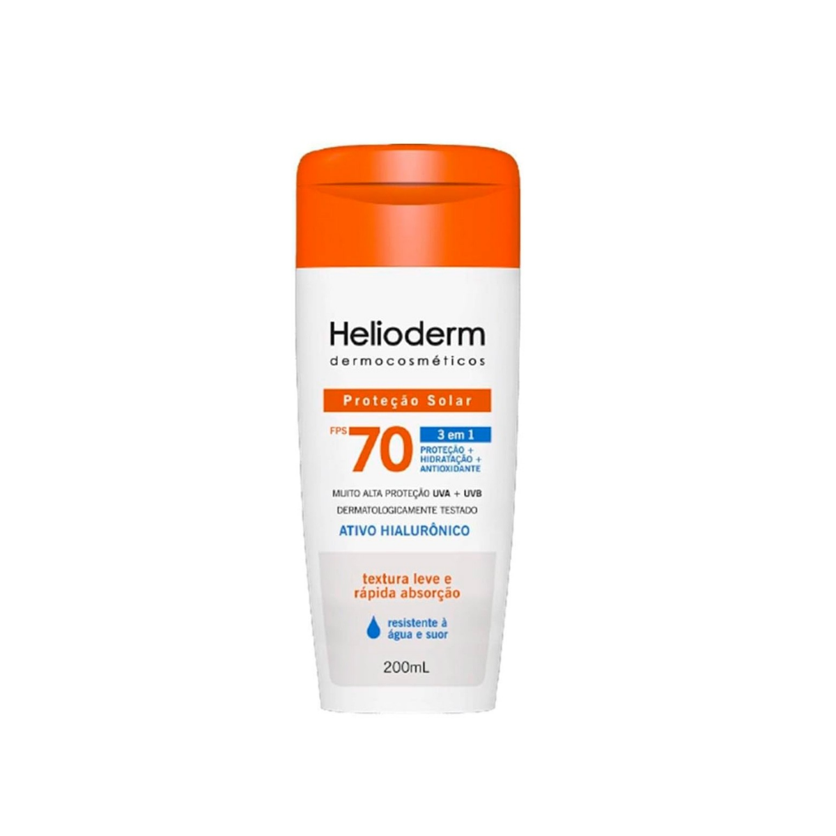 Helioderm Corpo FPS 70 200ML  Ácido Hialurônico