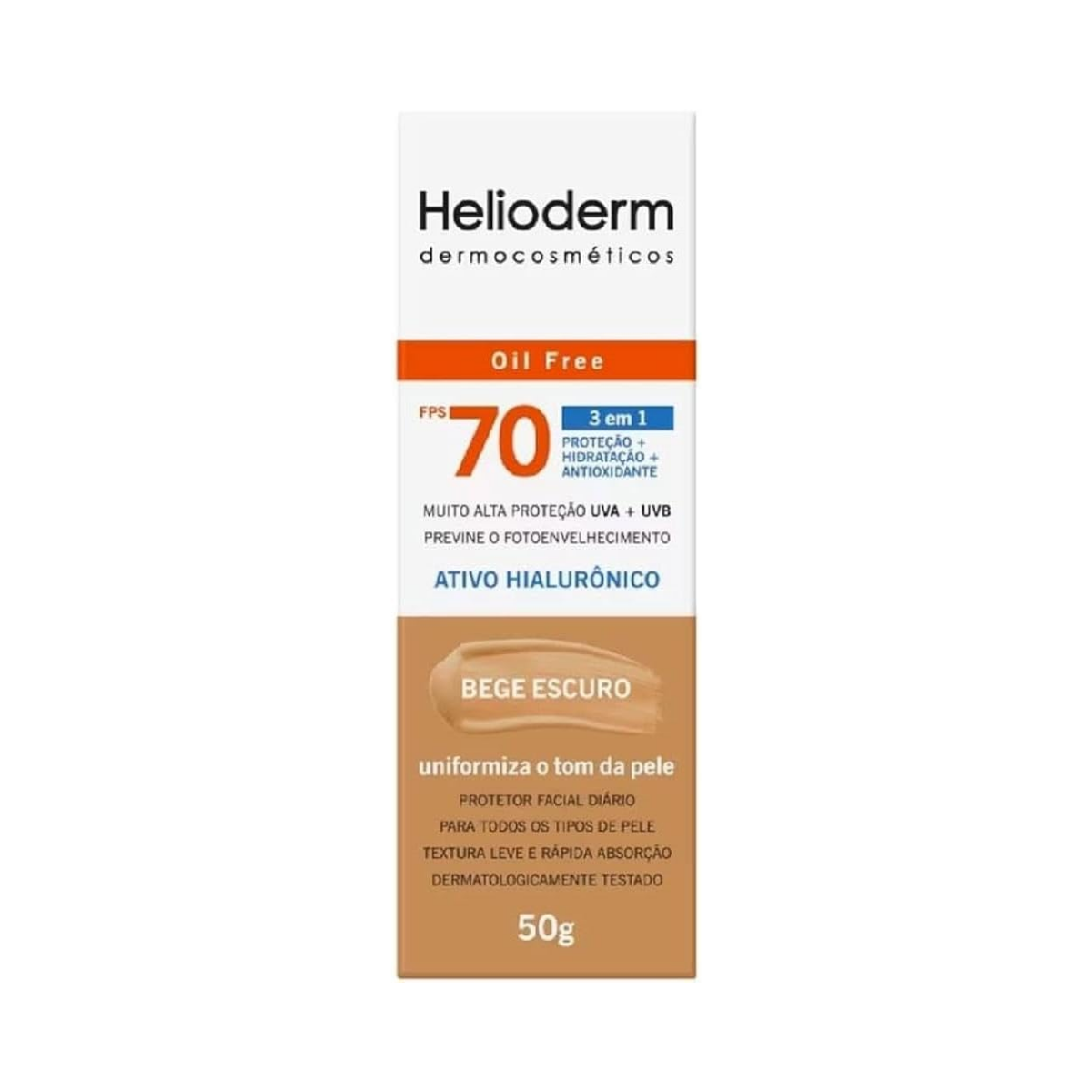 Protetor Facial FPS70 Bege Escuro Helioderm 50g