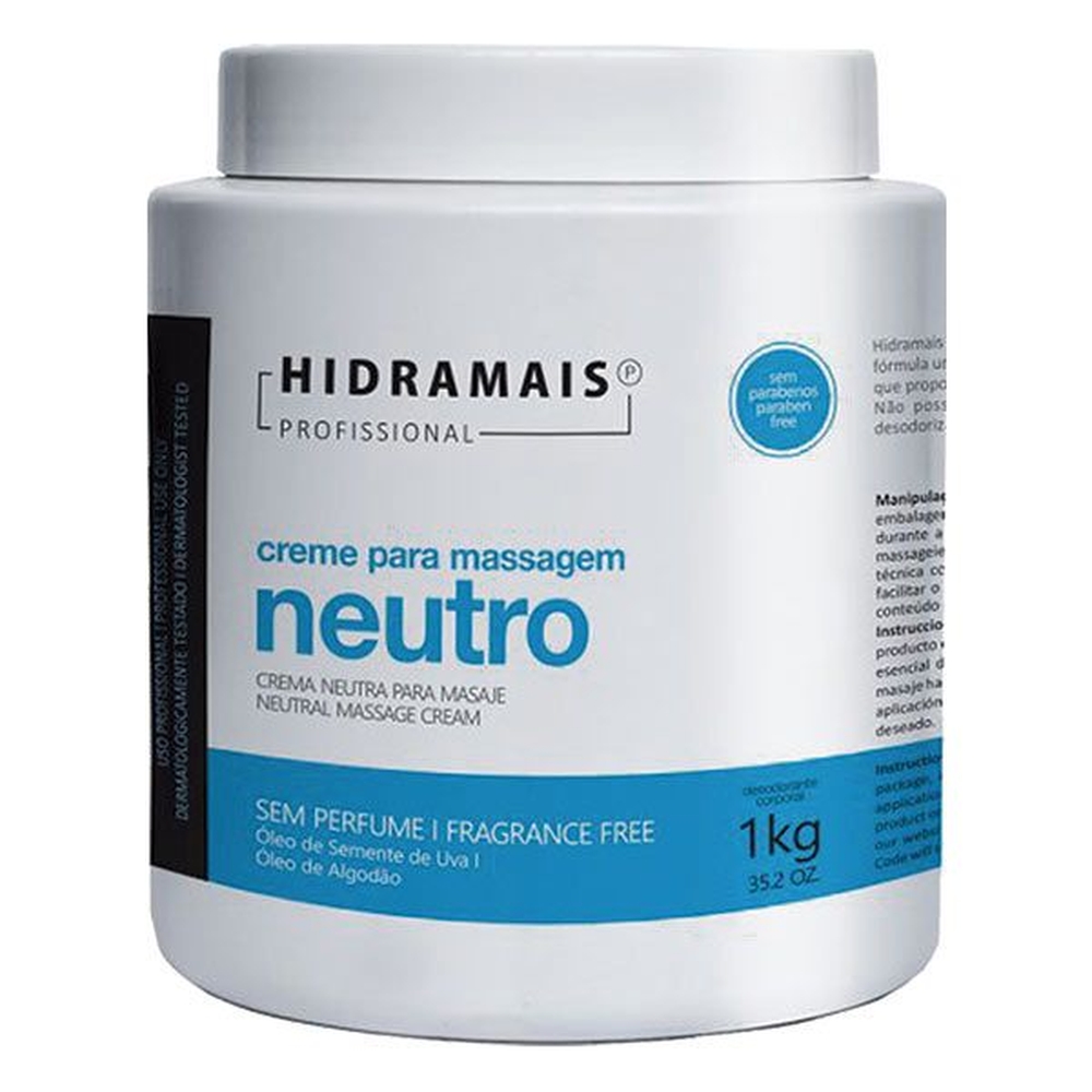 CREME HIDRAMAIS P/MASSAGEM NEUTRO 1KG