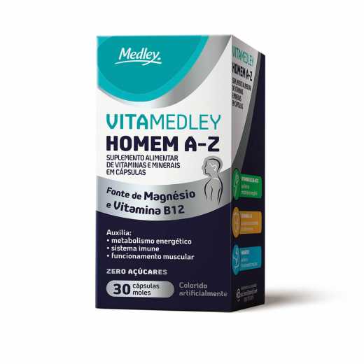 Suplemento Alimentar VitaMedley Homem A-Z 30 capsulas