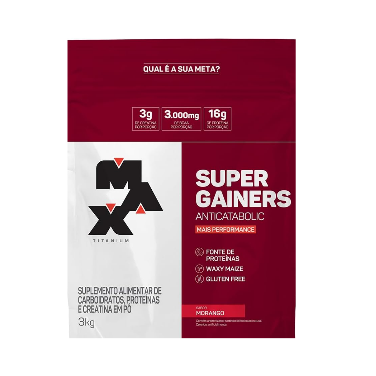 Super Gainers Morango Max Titanium 3Kg