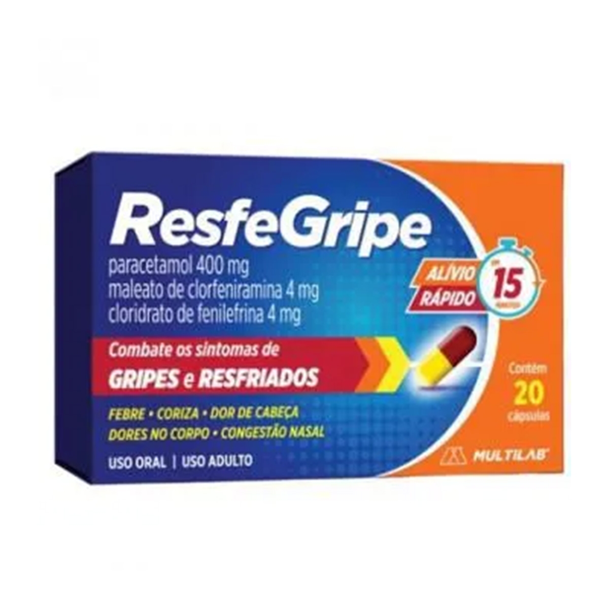 Resfegripe Multilab 20 Cápsulas