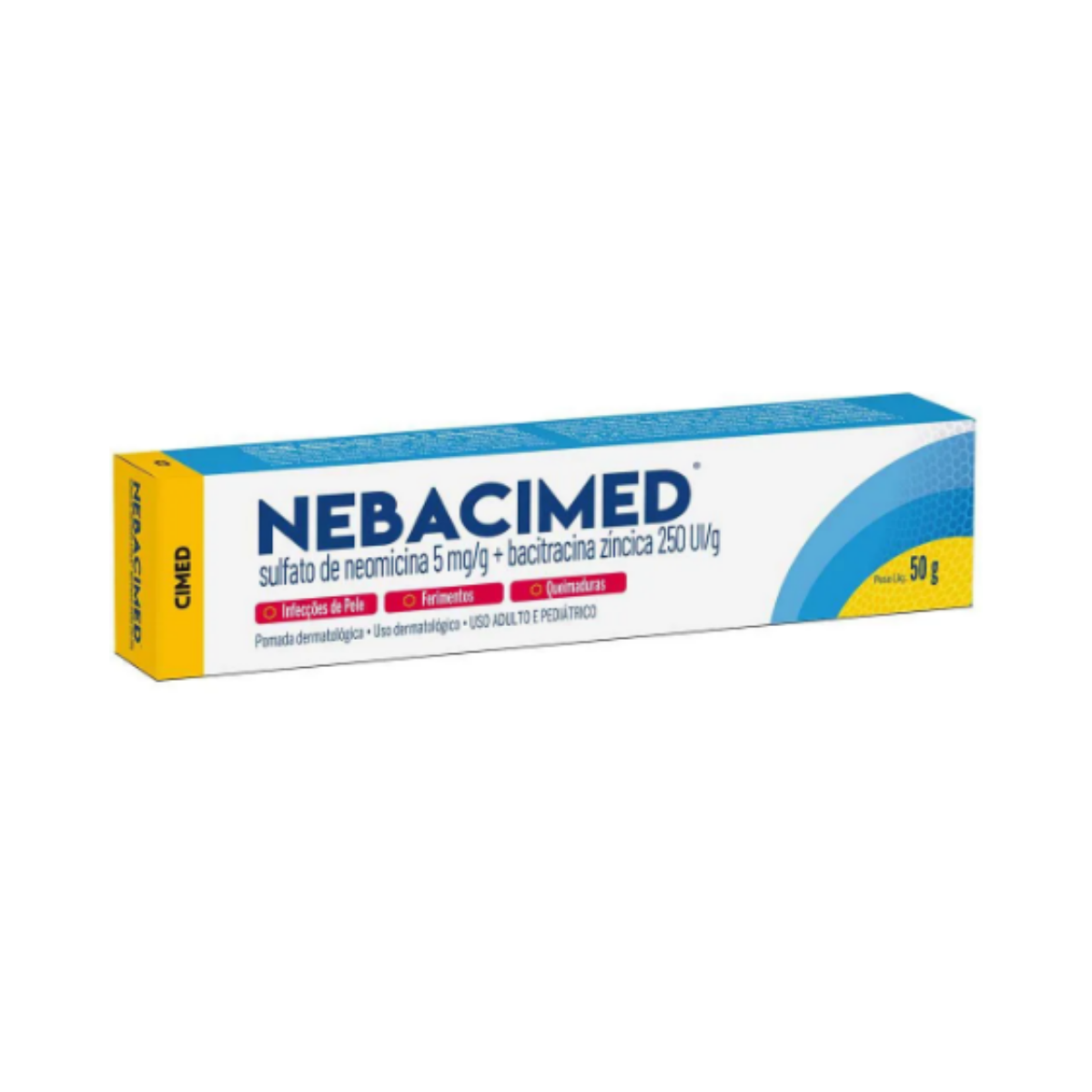 Nebacimed Cimed Sulfato De Neomicina 5mg/g + Bacitracina Zincica 250Ul/g 50g