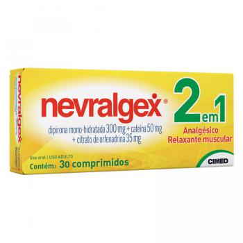 Nevralgex Cimed 300mg + 50mg + 35mg 30 Comprimidos