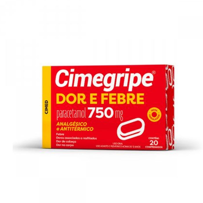 Cimegripe Dor e Febre 750mg 20 comprimidos