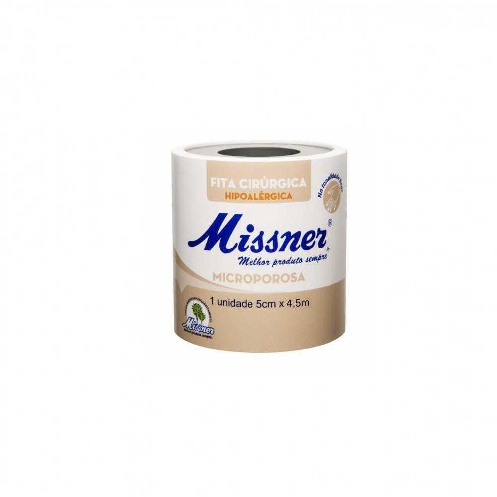 Fita Cirurgica Missner Microporosa bege, 5cm x 4,5m