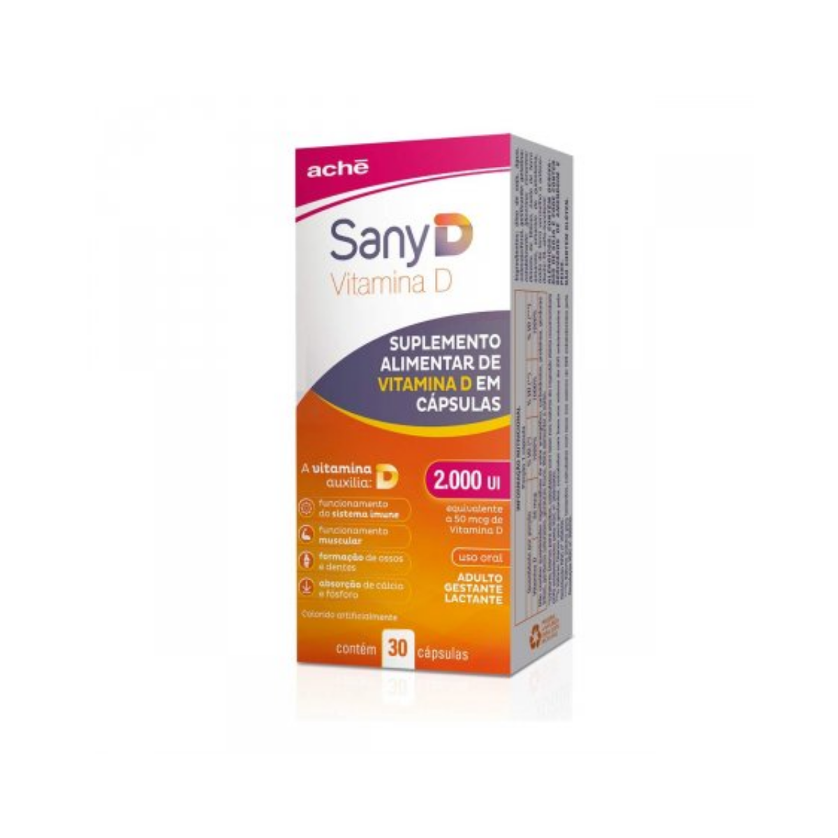Suplemento Alimentar Sany D 2.000UI 30 Capsulas