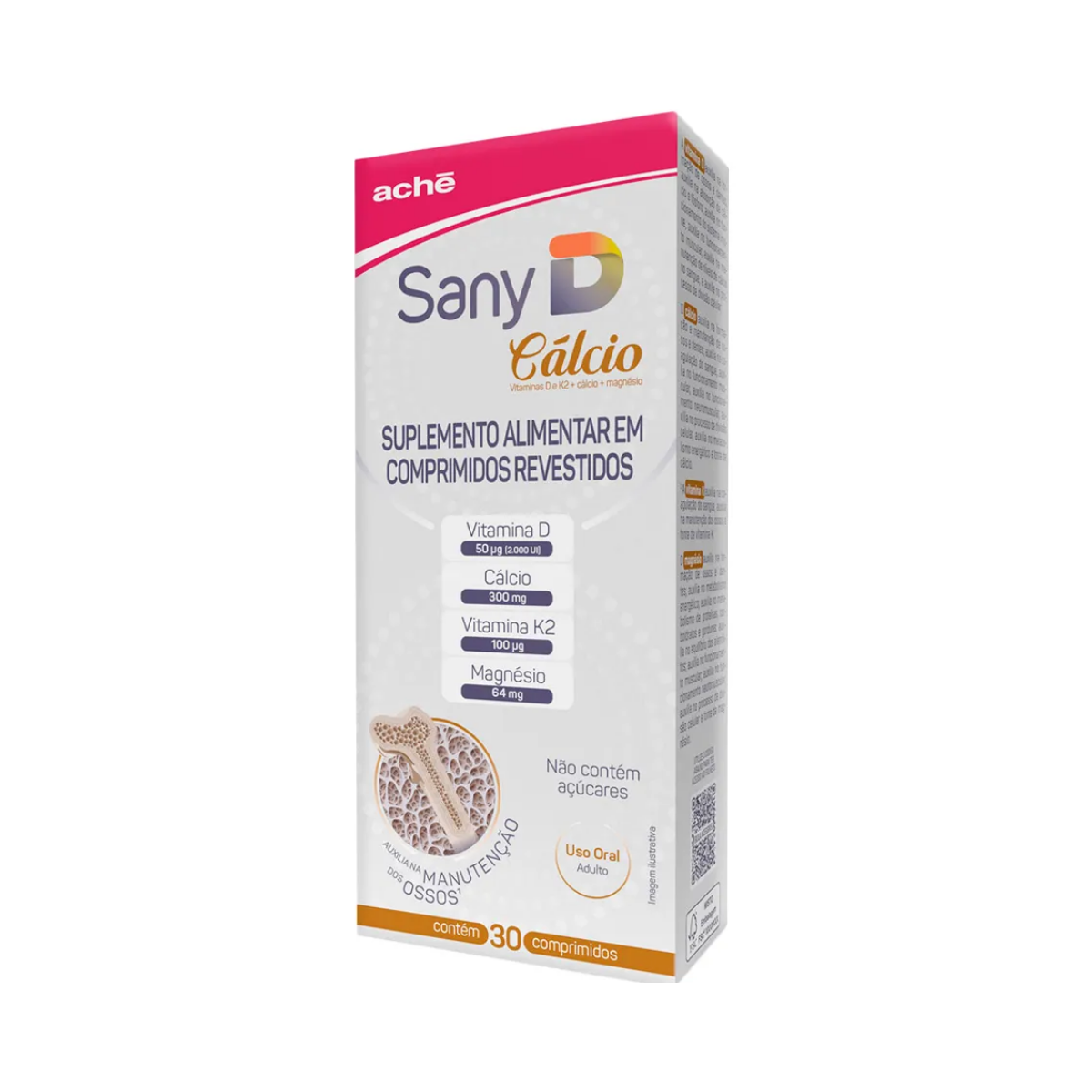 Sany D Cálcio 2000UI Aché 30 Comprimidos