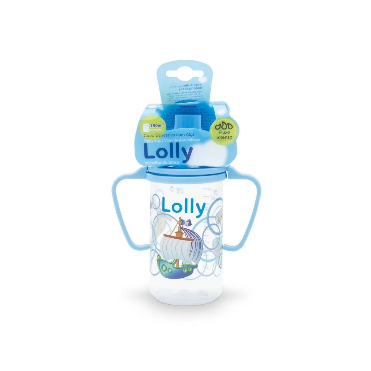 Copo Educativo Lolly Tip Azul 150Ml