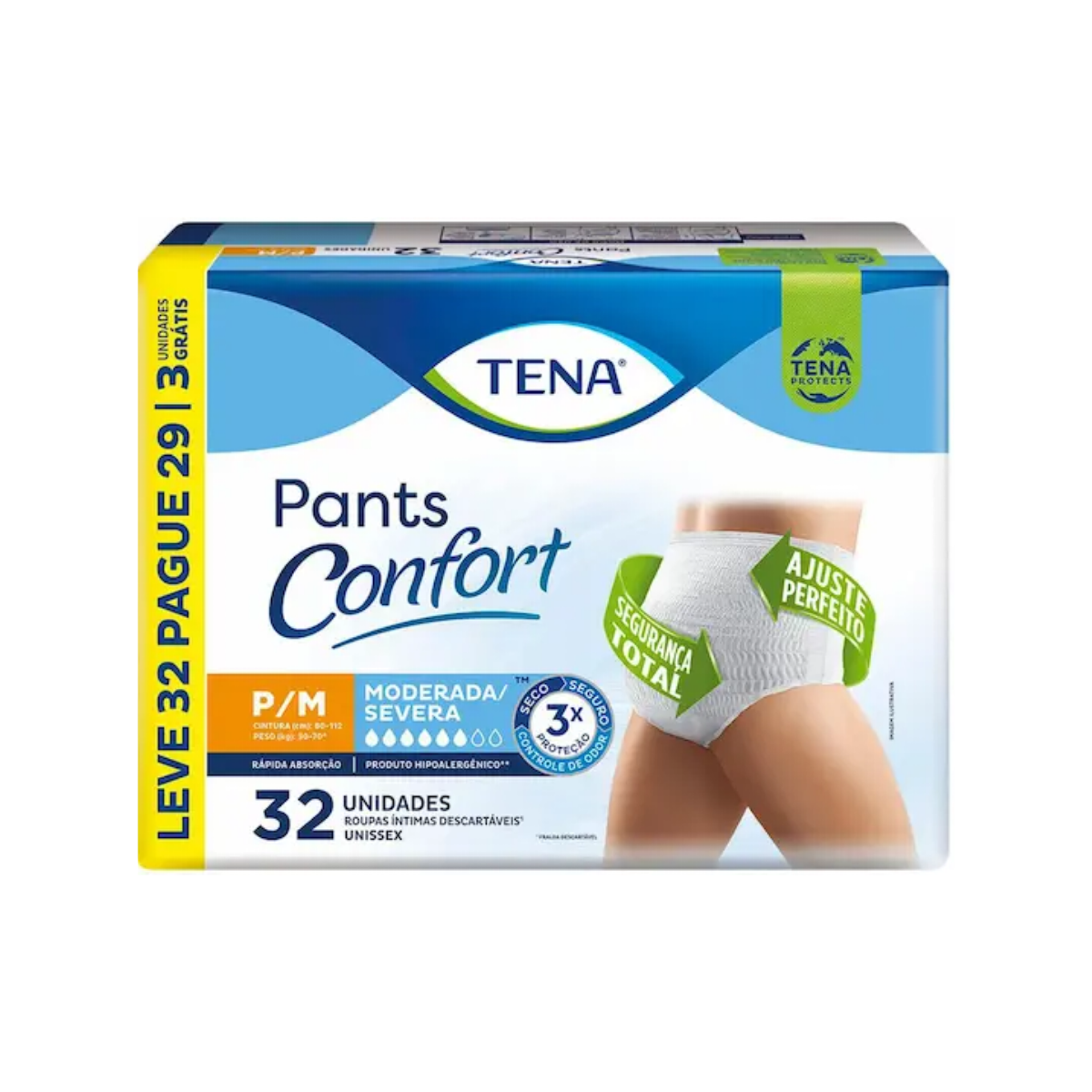 Roupa Intima Pants Confort P/M Tena 32 Unidades