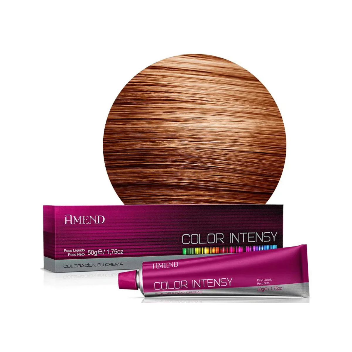 Coloração Em Creme Color Intensy Louro Claro Acobreado 8.4 Amend 50g