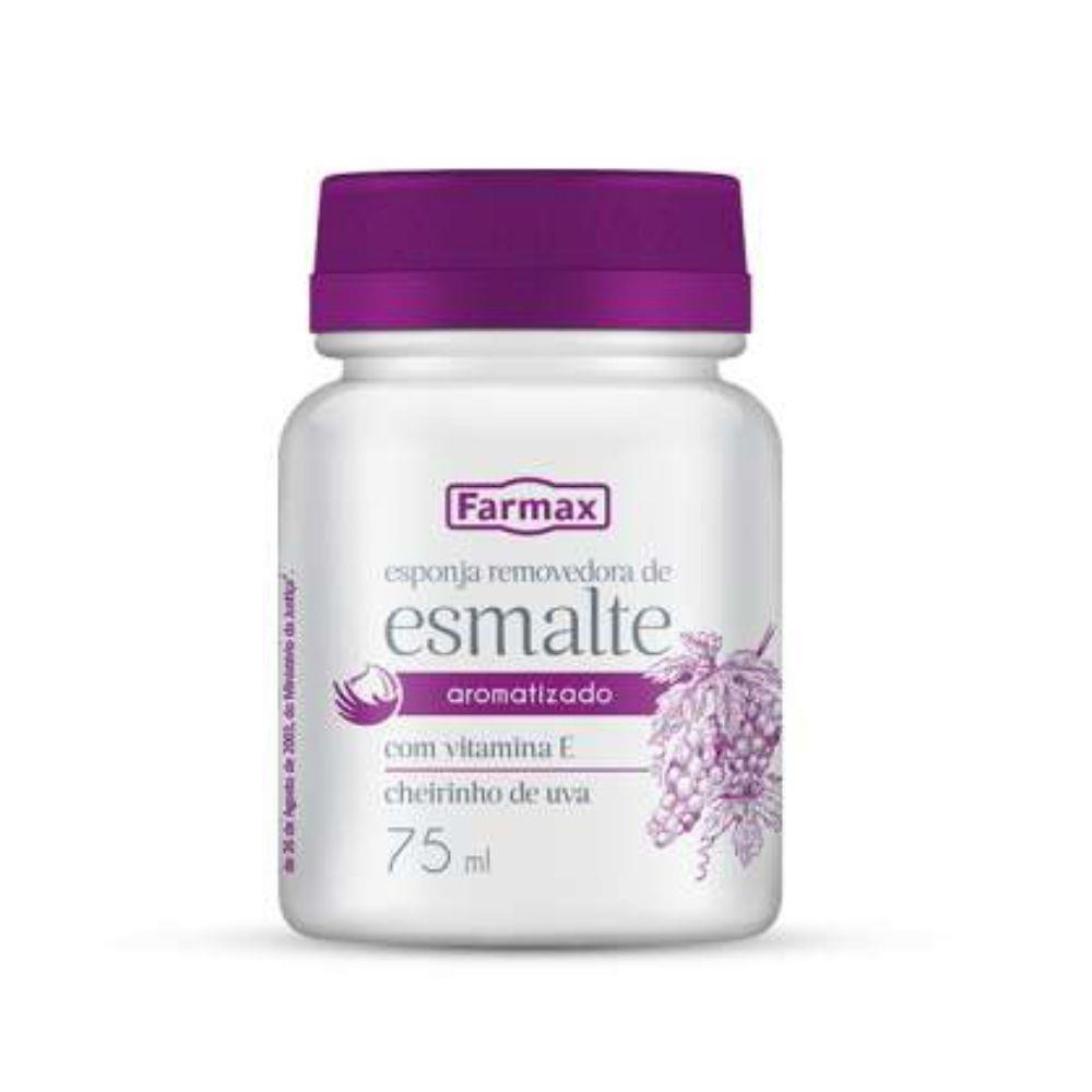 Removedor De Esmalte Esponja Farmax Uva 75ml
