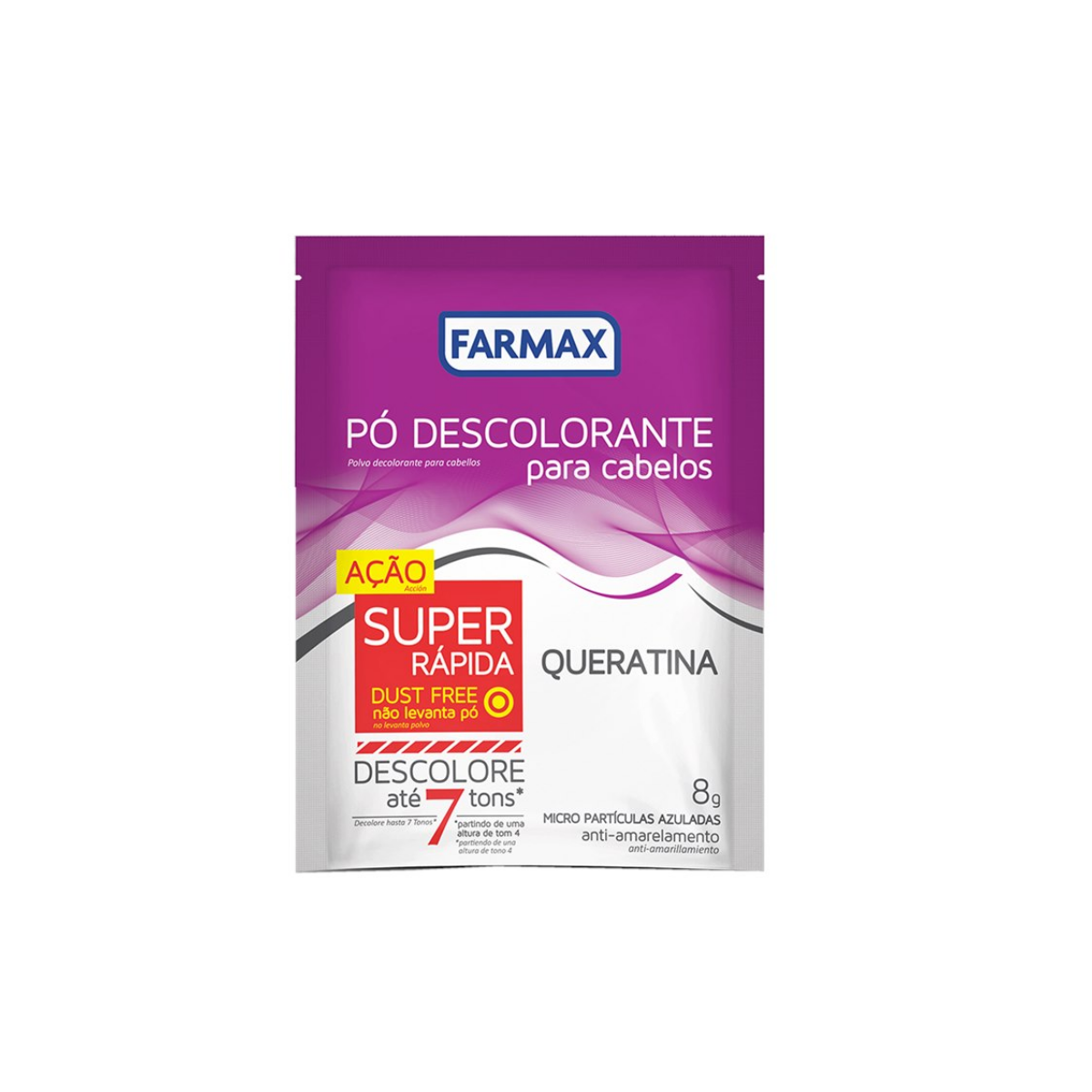 Pó Descolorante Capilar Queratina Farmax 8g