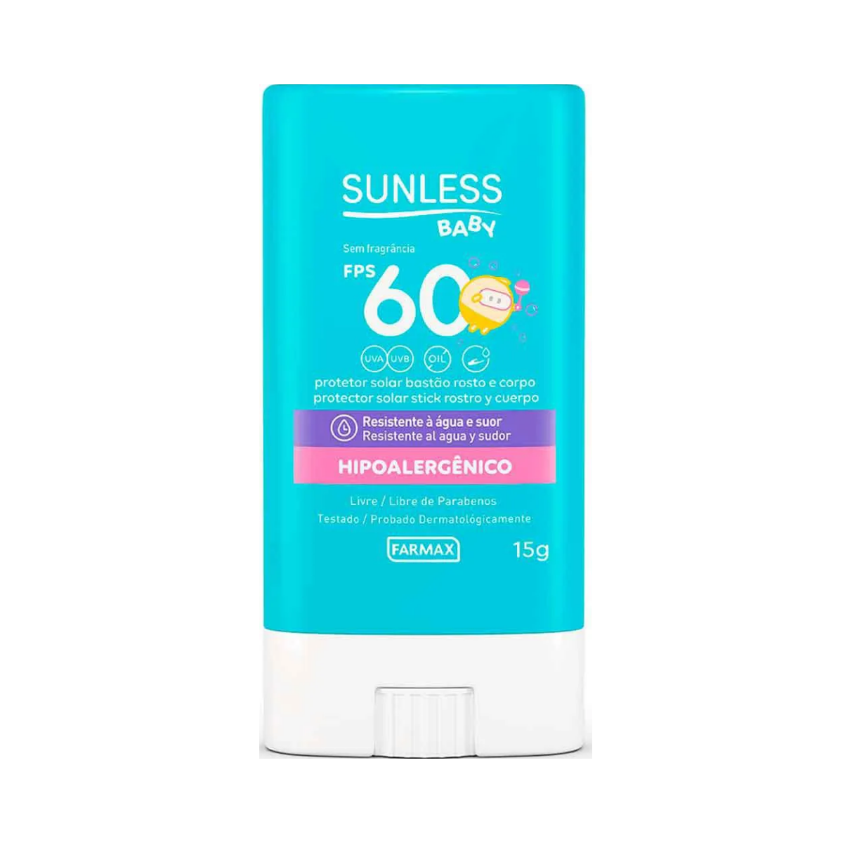 Protetor Solar em Bastão Sunless Baby FPS60 15G