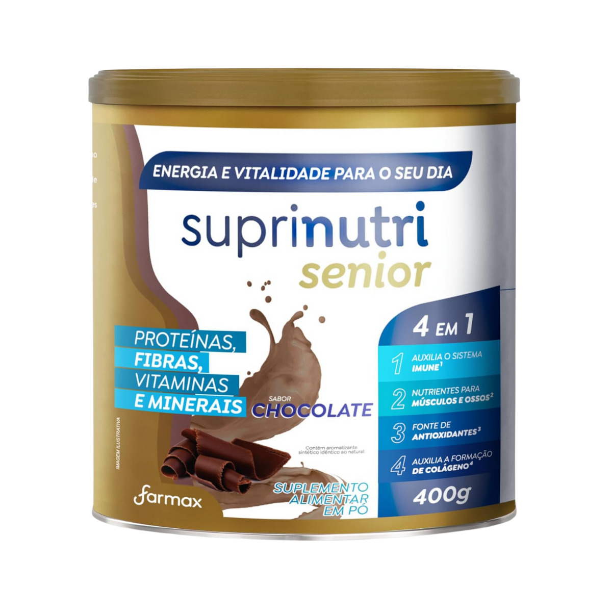 Suplemento Suprinutri Senior Chocolate Farmax 400g