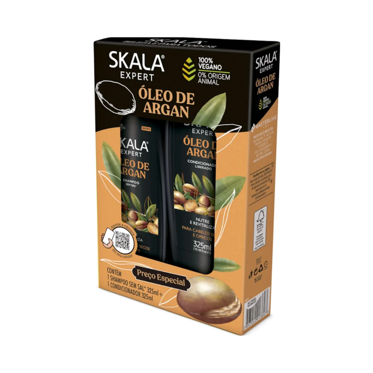 Kit Skala Oleo de Argan shampoo com 350mL + condicionador com 350mL