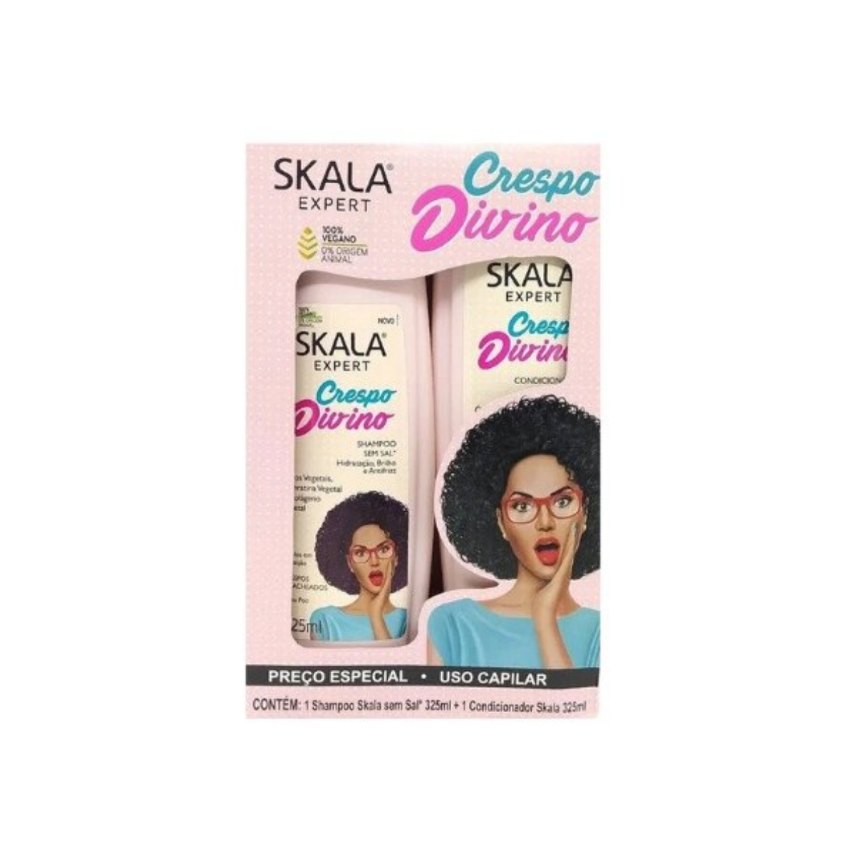 Kit Skala Expert Crespo Divino shampoo, 325mL + condicionador, 325mL