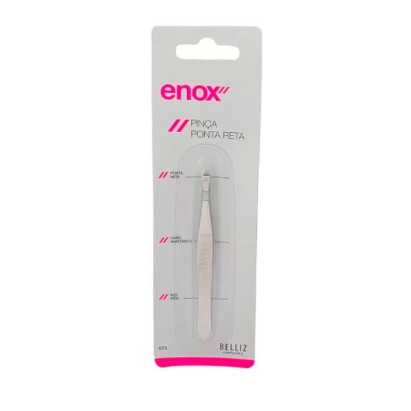 Pinca Depilatoria Enox Ponta Reta