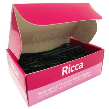 Grampo Ricca Preto N? 7 Com 100 Unidades