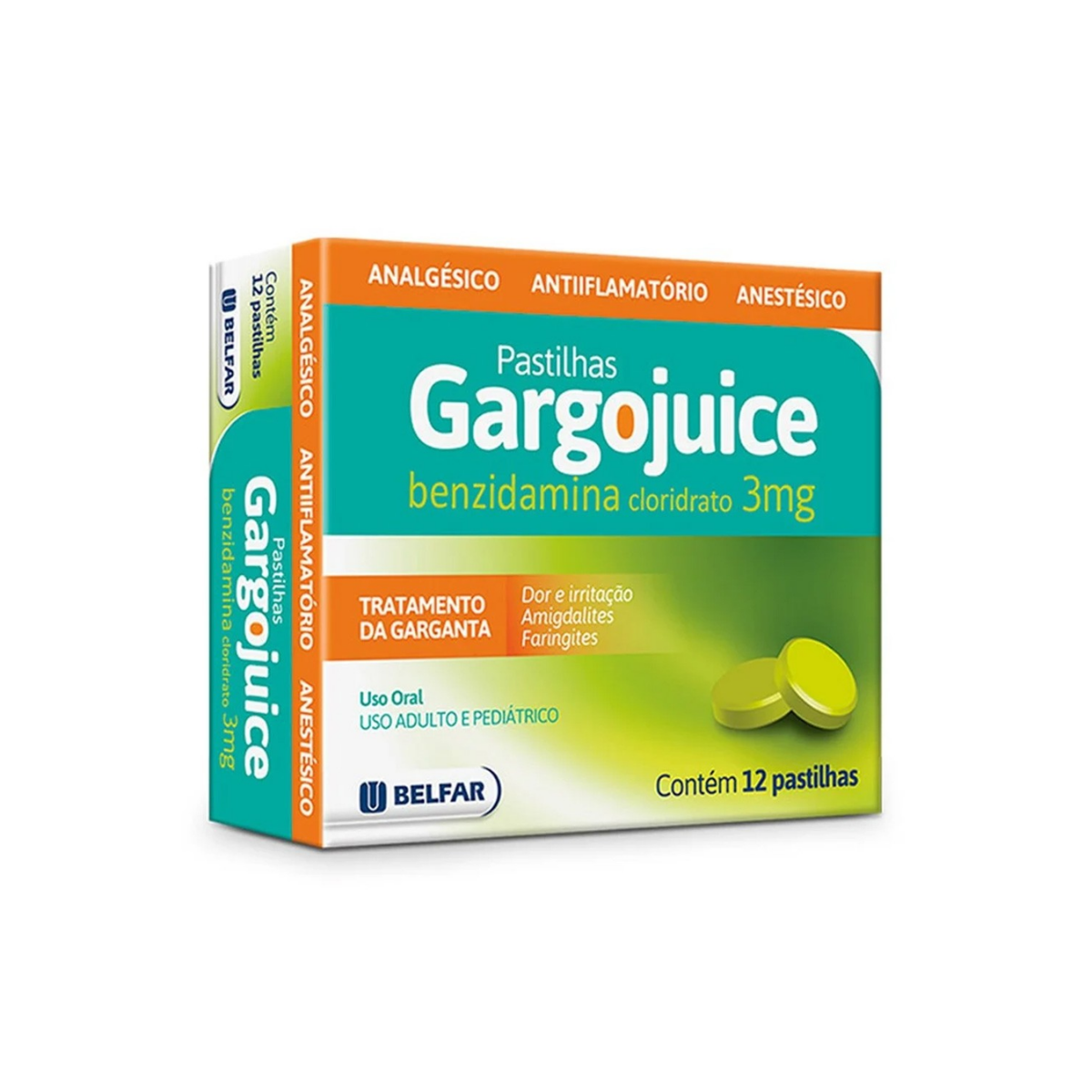 Gargojuice Pastilha 3mg 12 Pastilhas