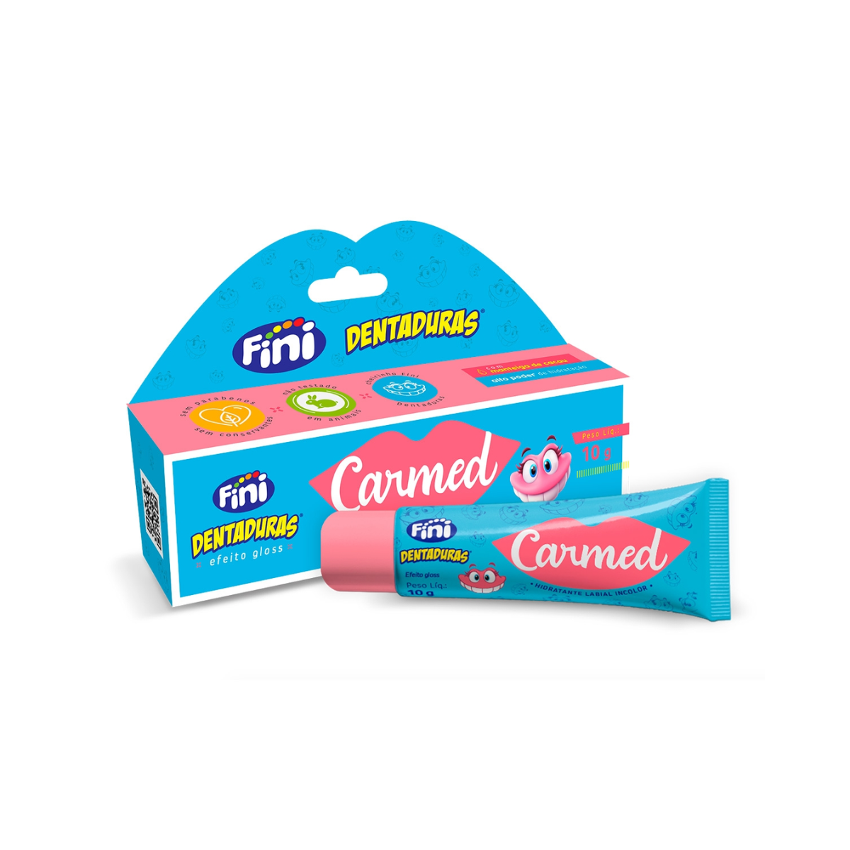 Hidratante Labial Carmed Fini Dentaduras Efeito Gloss 10G