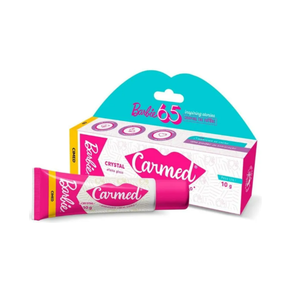 Hidratante Labial Carmed Barbie Crystal Cimed 10g