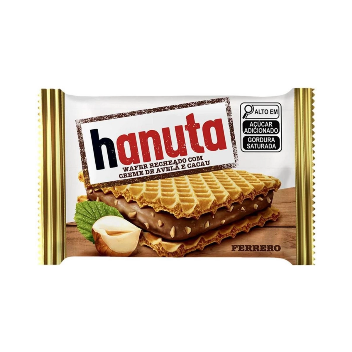 Wafer Recheado Hanuta Avela E Cacau Ferrero 22g