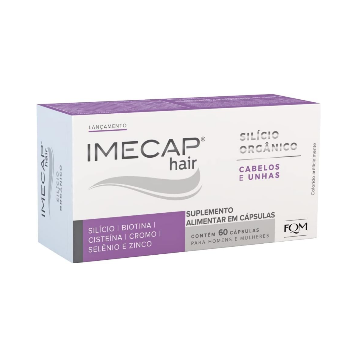 Suplemento Alimentar Silício Organico Imecap Hair 60 Capsulas