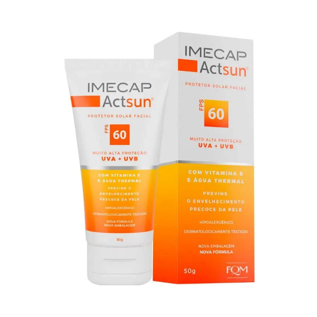 Protetor Solar Facial Imecap Actsun FPS 60 Farmoquimica 50g