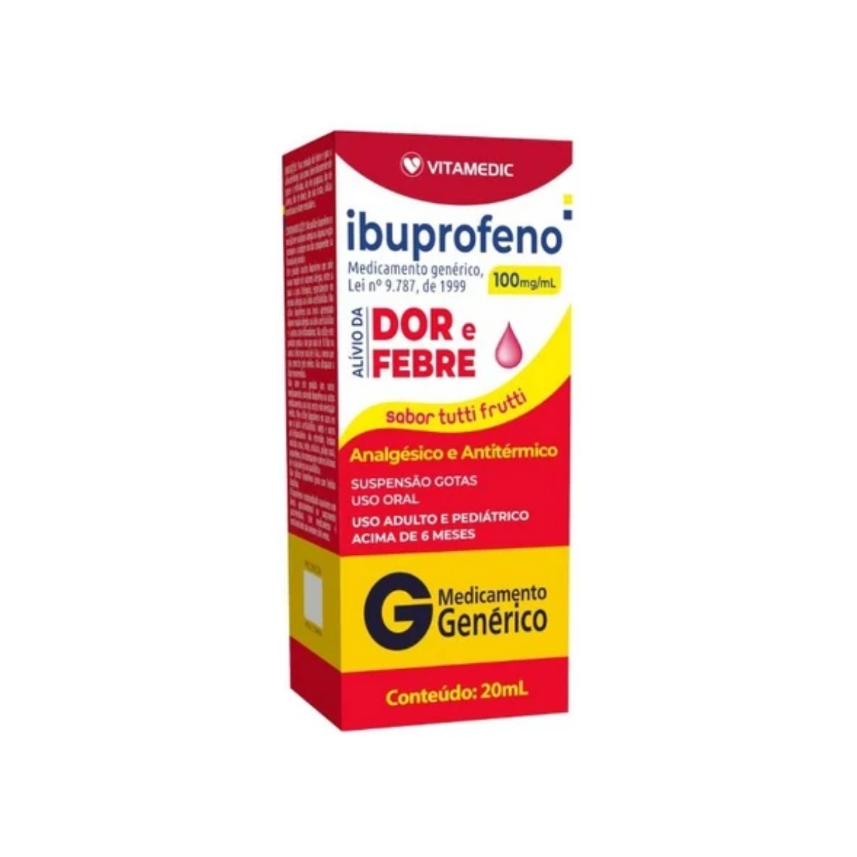 Ibuprofeno Vitamedic 100mg/ml 20ml