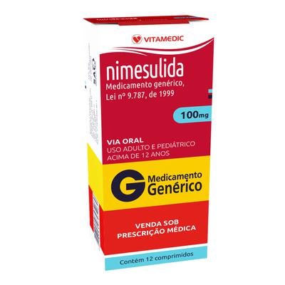 Nimesulida 100mg 12 comprimidos