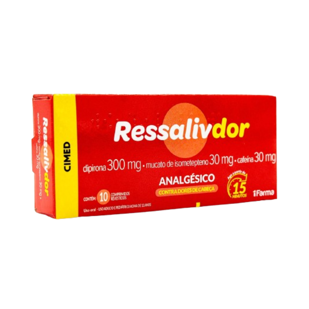 Ressalivdor 1Farma 30mg + 300mg + 30mg 10 Comprimidos