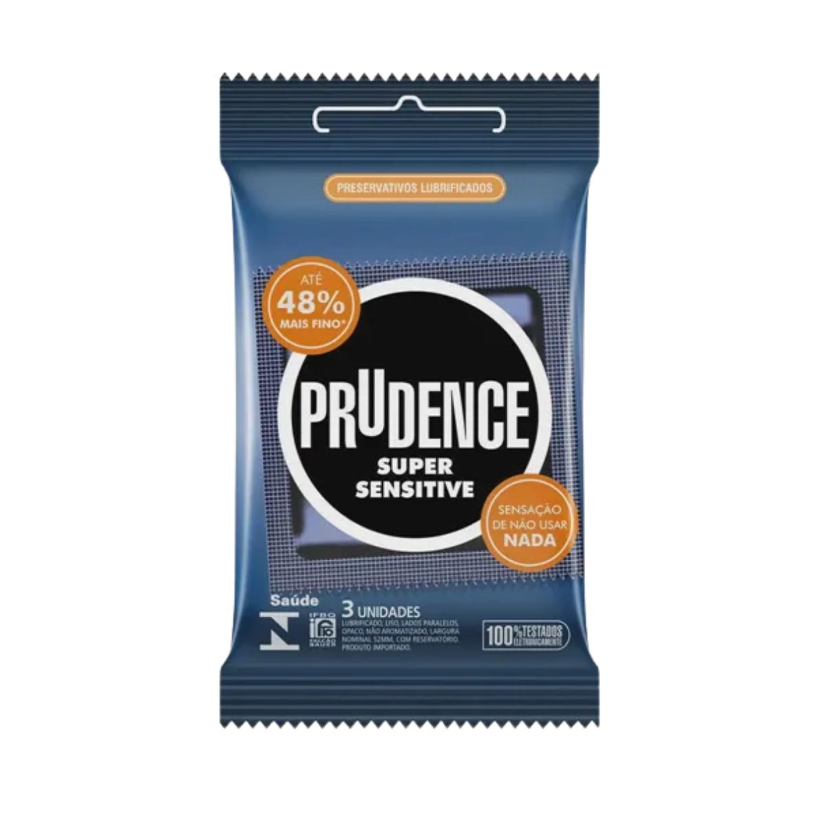 Preservativo Prudence super sensitive com 3 unidades