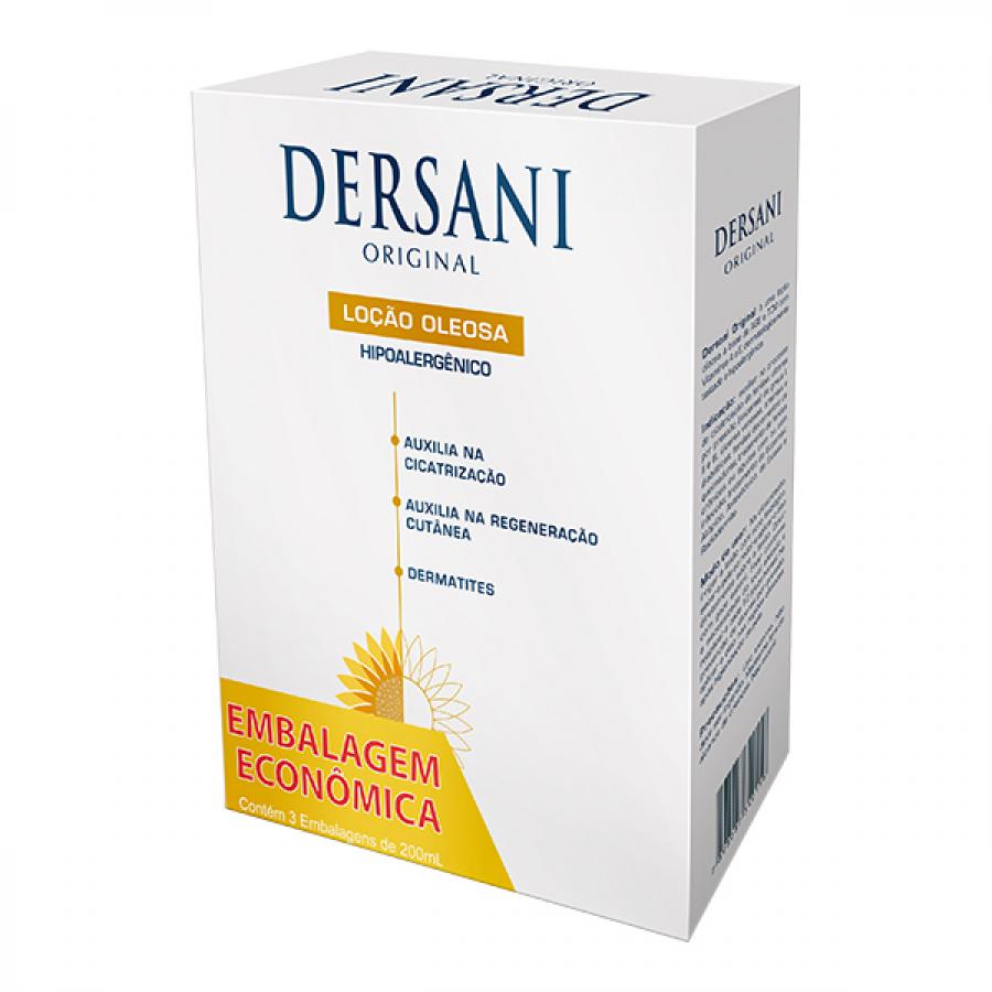 DERSANI LOCAO OLEOSA 3 FRASCOS DE 200ML