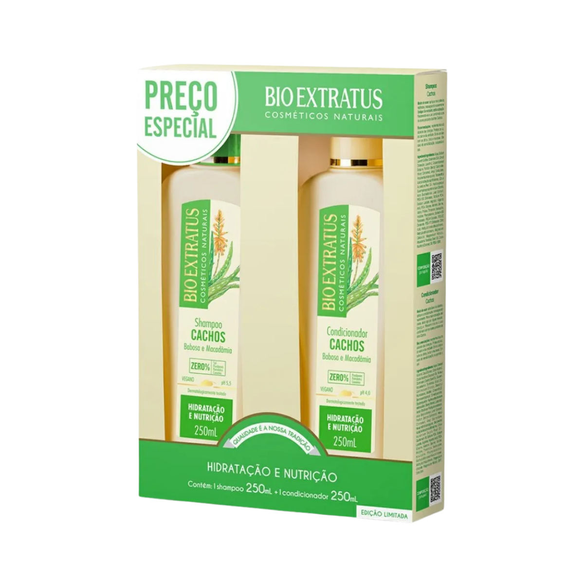 Kit Cachos Bio Extratus Shampo250ml + Condicionador 250ml