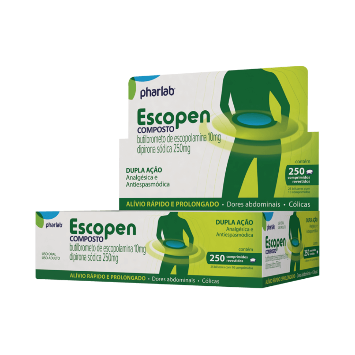Escopen Composto 10mg + 250mg 10 Comprimidos