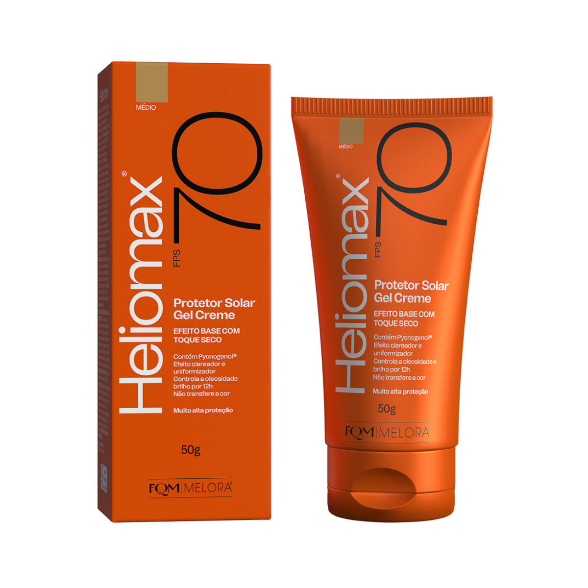Protetor Solar Gel Creme Facial Médio FPS 70 Heliomax 50g