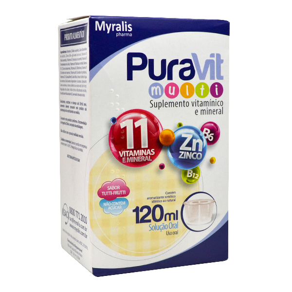 Suplemento Vitaminico-Mineral Puravit Multi Myralis 120ml