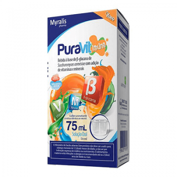 PuraVit Imune caixa com 1 frasco com 75mL de solução de uso oral