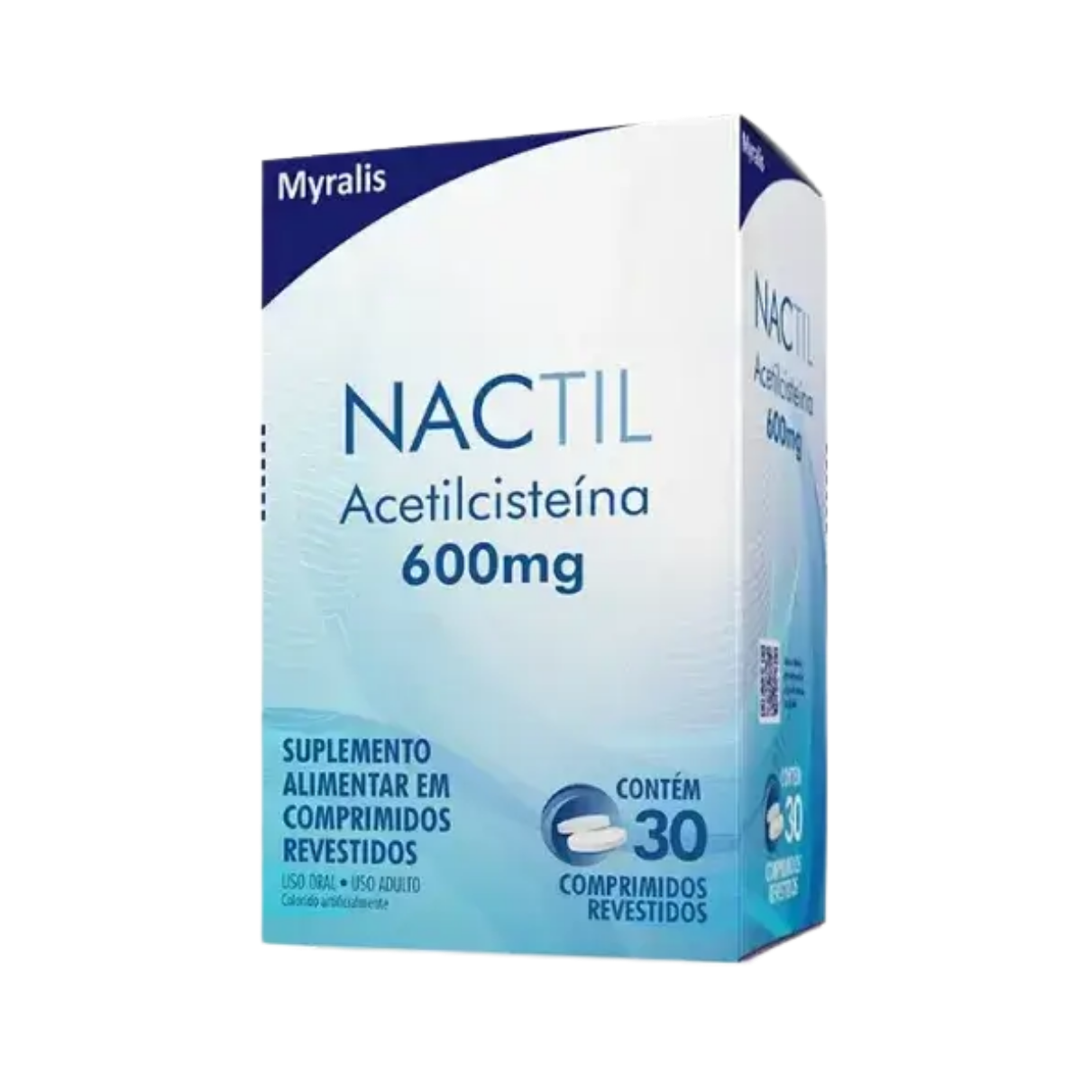Suplemento Alimentar Nactil Myralis 600mg 30 Comprimidos