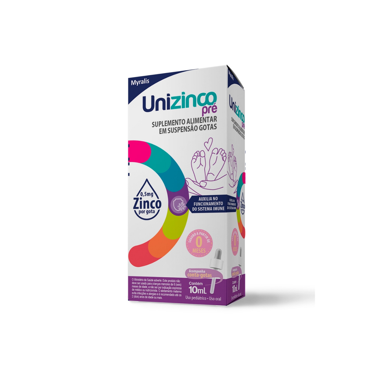 Zinco Unizinco Pré Myralis Gotas 10ml