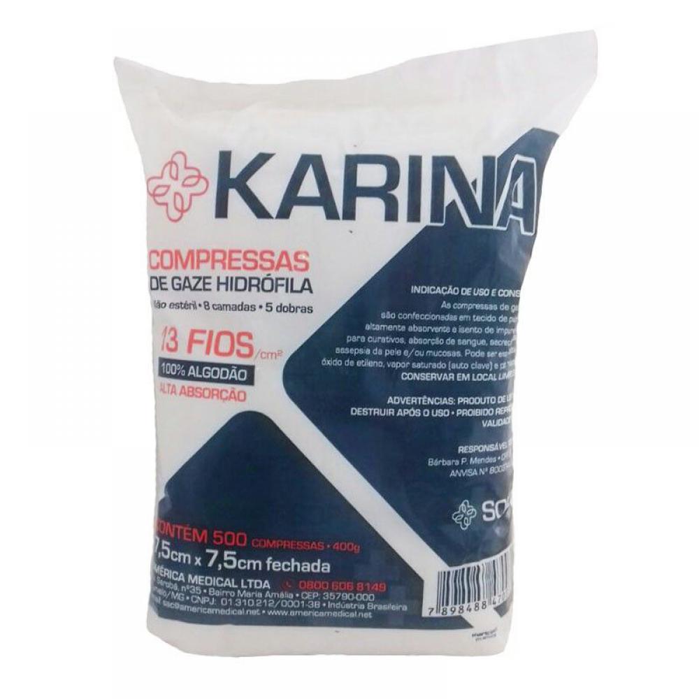 COMPRESSA GAZE KARINA N'EST 13FIOS 500UN