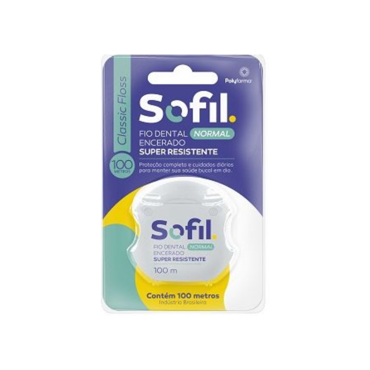 Fio Dental Normal Sofil Polyfarma 100m