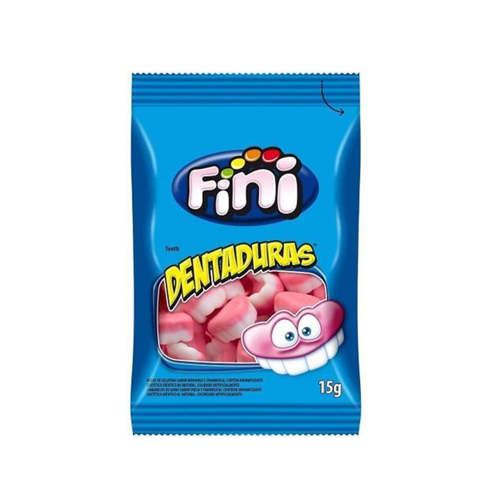 Bala Fini Gelatina 15g Dentaduras
