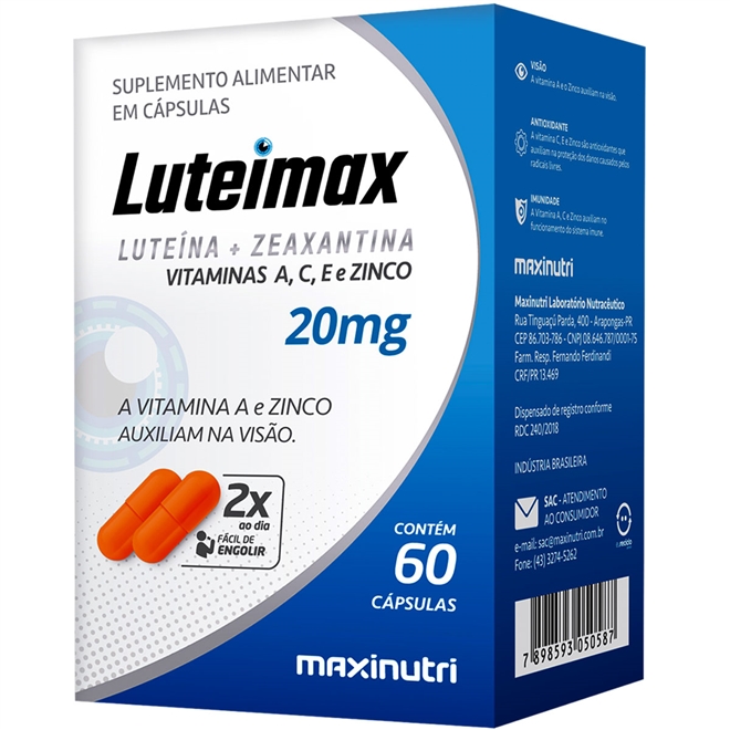 Luteimax (Luteina e Zeaxantina) Maxinutri 60 Capsulas