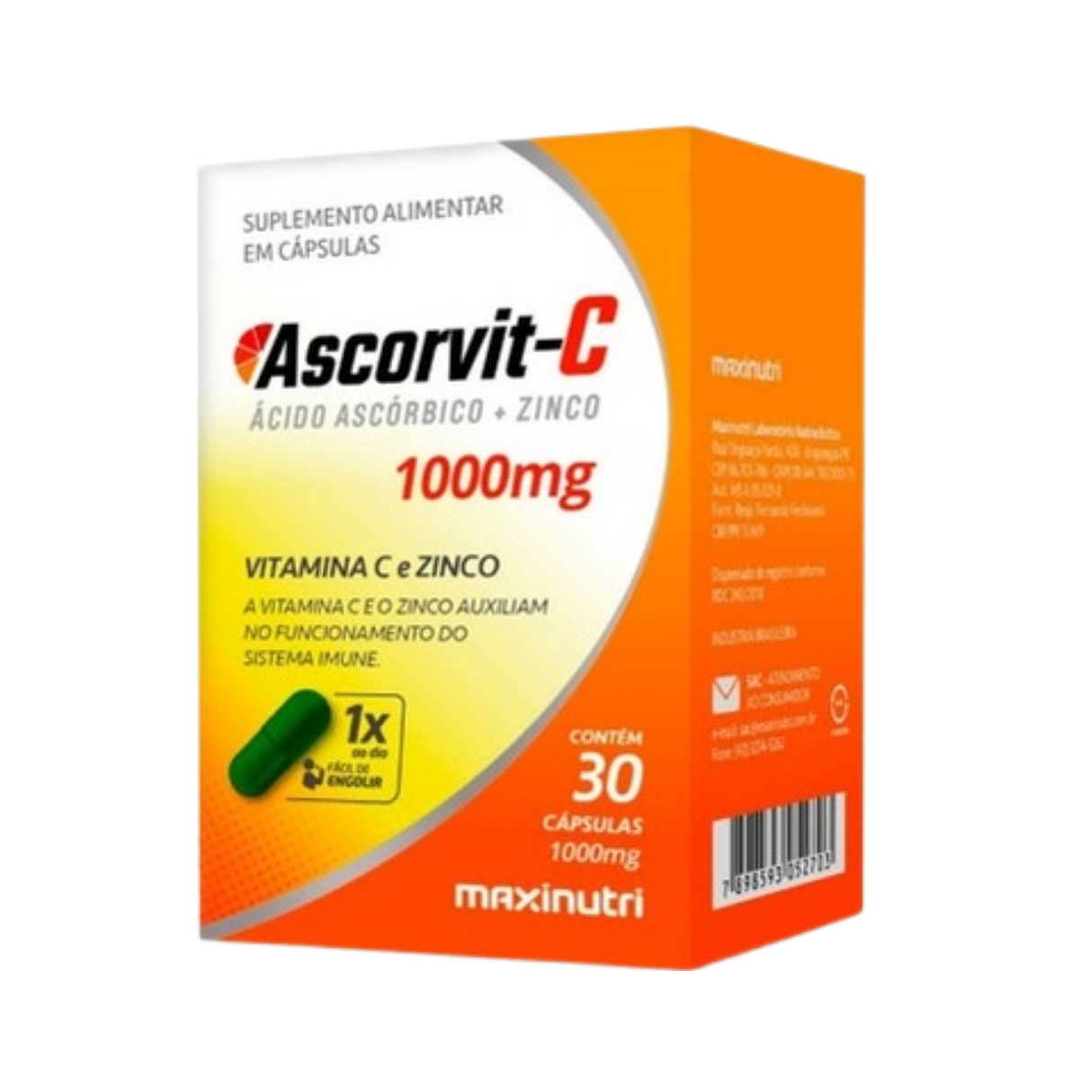 Ascorvit C 1000mg,30 cápsulas