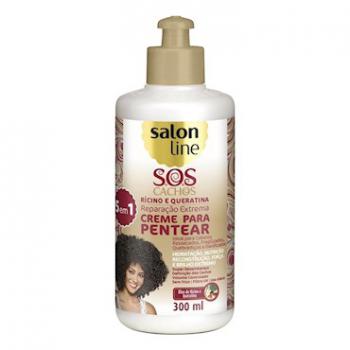 CREME SALON LINE P/PENTEAR 300ML RICINO QUERATINA