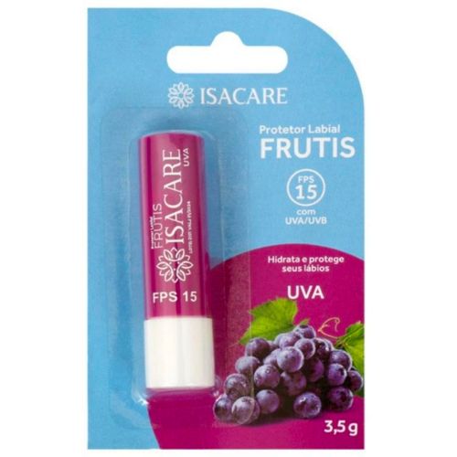 Protetor Labial Uva fps 15 Com Cor Frutis Isacare 3,5g