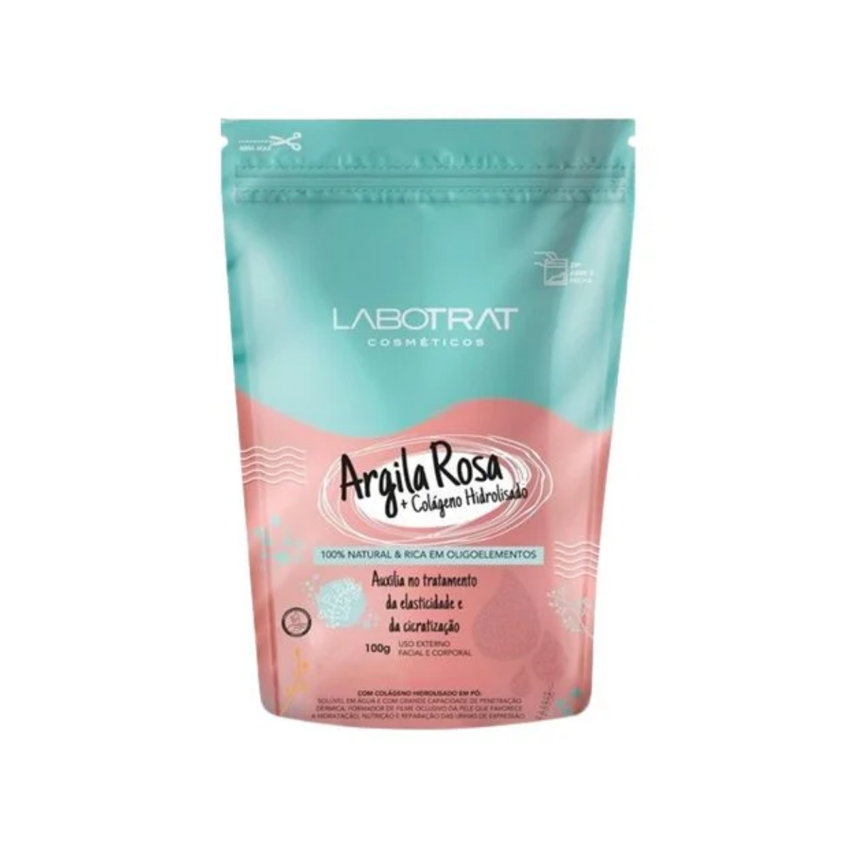 Máscara Argila Rosa + Colágeno Hidrolisado 100G