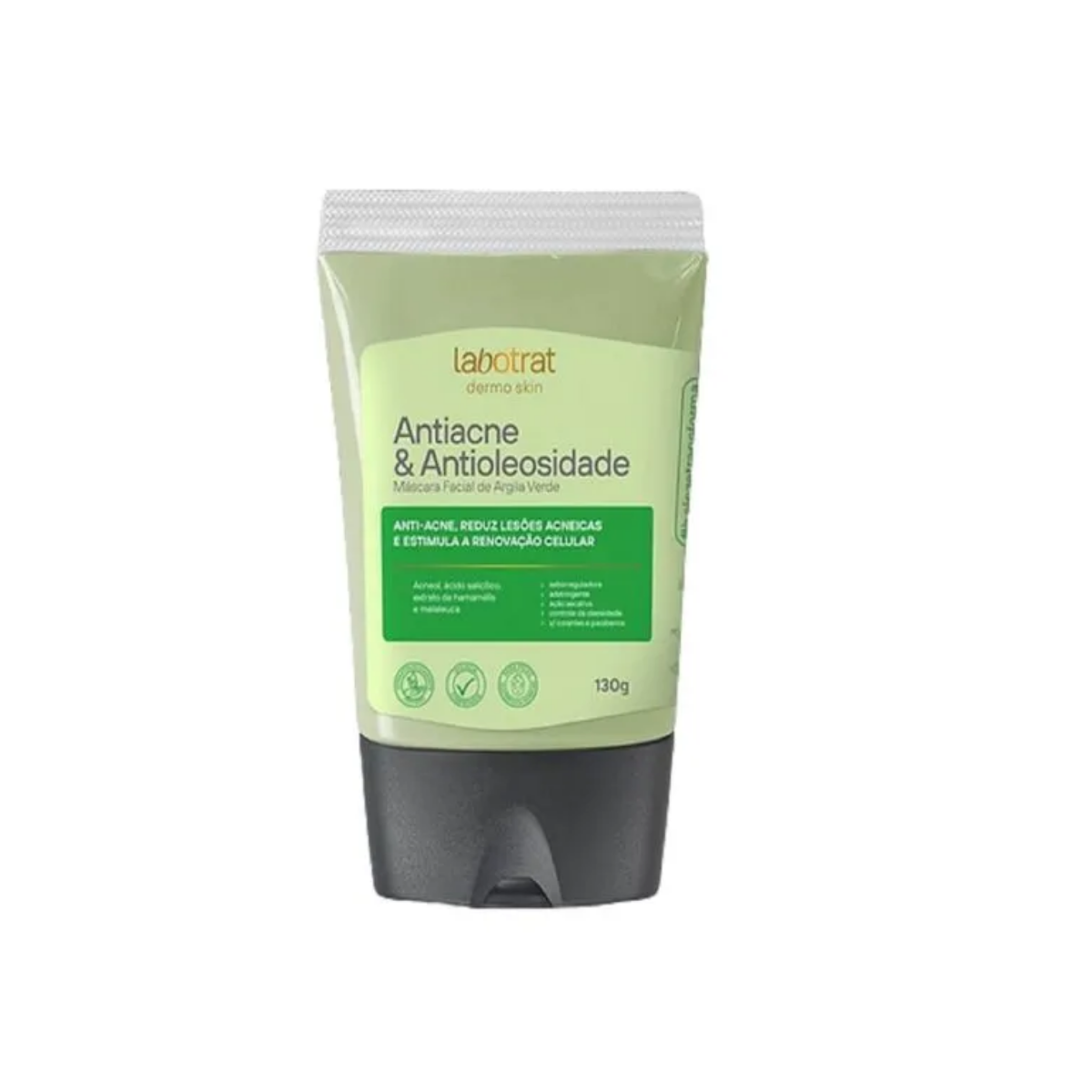 Máscara Facial de Argila Verde Antiacne e Antioleosidade 130G